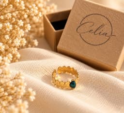 Anillo piedra central