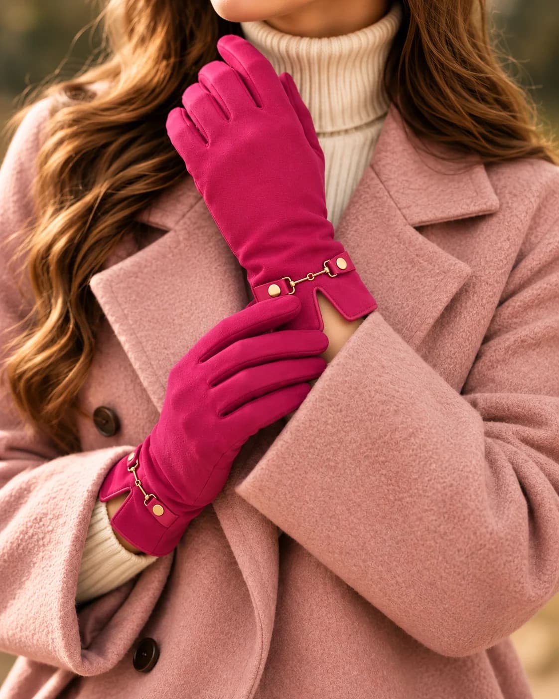 Guantes rosa