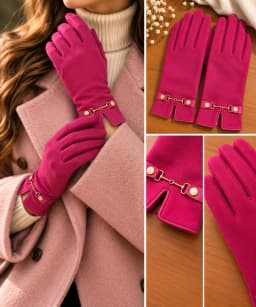 Guantes rosa