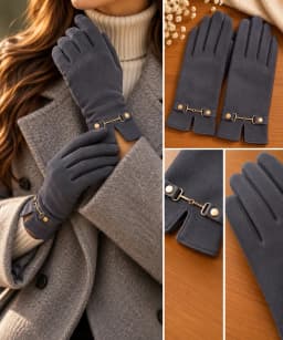 Guantes gris